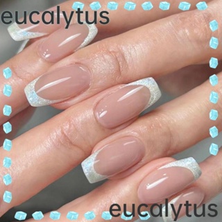 Eucalytus1 เล็บปลอม ถอดออกได้ สีชมพู DIY 24 ชิ้น