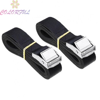 【COLORFUL】Fastening Straps 2pack Black Durable For Bicycle Transport For Luggage