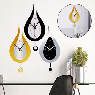 New Pendulum Acrylic Wall Clock Battery Operated Wall Hanging Waterdrop Clock