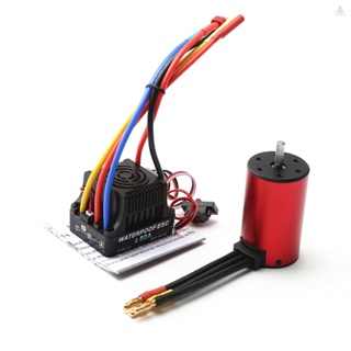 Funygame มอเตอร์ไร้แปรงถ่าน S3660 3300KV 80A ESC กันน้ํา แบบเปลี่ยน สําหรับรถบังคับ Traxxas WLtoys Tamiya 1/8/ 1/10