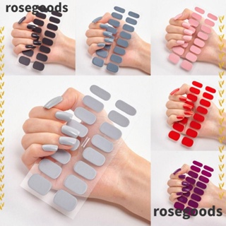 Rosegoods1 สติกเกอร์กลิตเตอร์ ไล่โทนสี มีกาวในตัว สําหรับตกแต่งเล็บ DIY