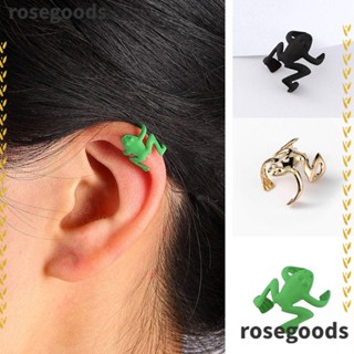 Rosegoods1 ต่างหูสตั๊ด ไม่ต้องเจาะหู ขนาดเล็ก สีเขียว แฟชั่นสําหรับผู้หญิง 6 ชิ้น