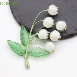 Doreen Bell Orchid Liuli Beads จี้ลูกปัดดอกไม้ แฮนด์เมด สําหรับทําเครื่องประดับ สร้อยคอ ต่างหู DIY