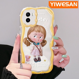 เคสโทรศัพท์มือถือ ซิลิโคนใส กันกระแทก ลายการ์ตูนเด็กผู้หญิงน่ารัก สีสันสดใส สําหรับ VIVO Y15s Y15a Y01 Y02s