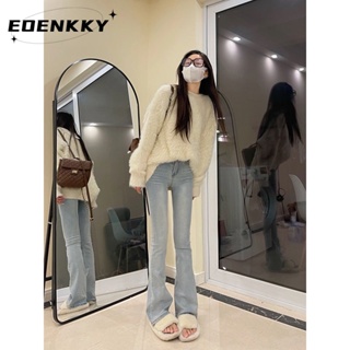 EOENKKY  กางเกงยีนส์ เอวสูง สไตล์เกาหลี แนววินเทจ 2023 NEW Style Trendy Chic Beautiful ทันสมัย A97L3QJ 36Z230909