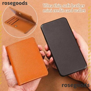 Rosegoods1 กระเป๋าสตางค์หนังนิ่ม ใส่บัตรได้ พับได้ อเนกประสงค์ สําหรับผู้ชาย และผู้หญิง