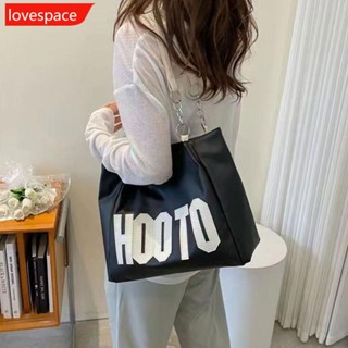 Lovespace กระเป๋าถือ กระเป๋าสะพายไหล่ หนัง PU ความจุขนาดใหญ่ ใส่สบาย แฟชั่นสําหรับผู้หญิง F8I5