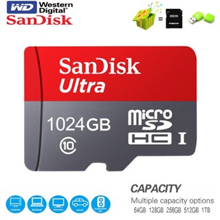 การ์ดหน่วยความจํา 1TB 512GB 256GB 128GB 64GB 32GB A1 Micro TF SD Card Class 10 UHS-1 สําหรับ Samrtphone PC