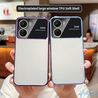 เคส Vivo Y16 Y15S case Y02S Y02A Y02 Y22S Y22 Y35 Y36 Y75 Y15A S1 Pro V25 V21E V20 SE เคส มาพร้อมฟิล์มเลนส์ ใหม่ เลนส์รวมทุกอย่าง หรูหรา ระดับไฮเอนด์ เคลือบไฟฟ้า เคสโทรศัพท์มือถือ