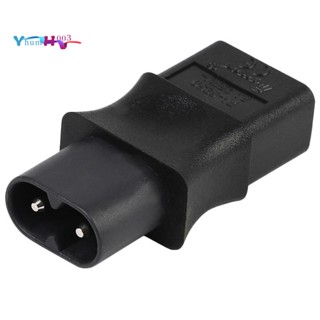 อะแดปเตอร์แปลงพลังงาน 2-Pin Iec 320 C8 Male To Iec 320 C9 Female Ac 6A/250V Eu