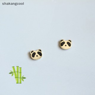 Shakangcool ต่างหูสตั๊ด รูปแพนด้า ขนาดเล็ก เรียบง่าย คลาสสิก เครื่องประดับแฟชั่น สําหรับผู้หญิง 1 คู่