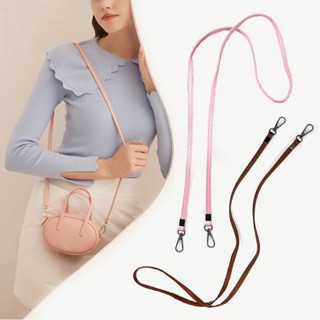 สายเข็มขัดหนัง PU สีพื้น ขนาด 118 ซม. แฟชั่นเรียบง่าย สําหรับคล้องกระเป๋า