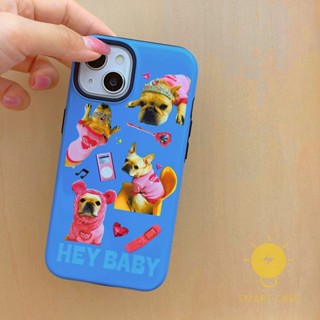 For เคสไอโฟน 14 Pro Max [Detachable Two-piece Cute Dog] เคส Phone Case For iPhone 14 Pro Max 13 12 11 For เคสไอโฟน11 Ins Korean Style Retro Classic Couple Shockproof Protective TPU Cover Shell