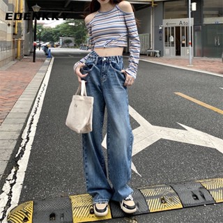 EOENKKY กางเกงขายาว กางเกงยีสน์ผู้หญิง ทรงหลวม ๆ ตรง Retro Hip Hop Pants 2023 NEW Style  Beautiful fashion Trendy Stylish A27L0DM 36Z230909