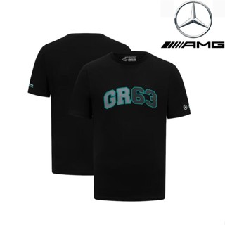 เสื้อกีฬาแขนสั้น ลายทีมแข่งขัน F1 Mercedes AMG Petronas F1 เหมาะกับฤดูร้อน สําหรับผู้ชาย และผู้หญิง 2023