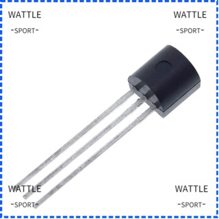 Wattle เครื่องวัดอุณหภูมิดิจิทัล TO-92 3 Pins 18B20 เซนเซอร์อุณหภูมิ IC ป้องกันการรบกวน สีดํา 10 ชิ้น