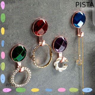 Pista ตะขอแขวนเสื้อผ้า ประดับพลอย มีกาวในตัว สําหรับตกแต่งบ้าน