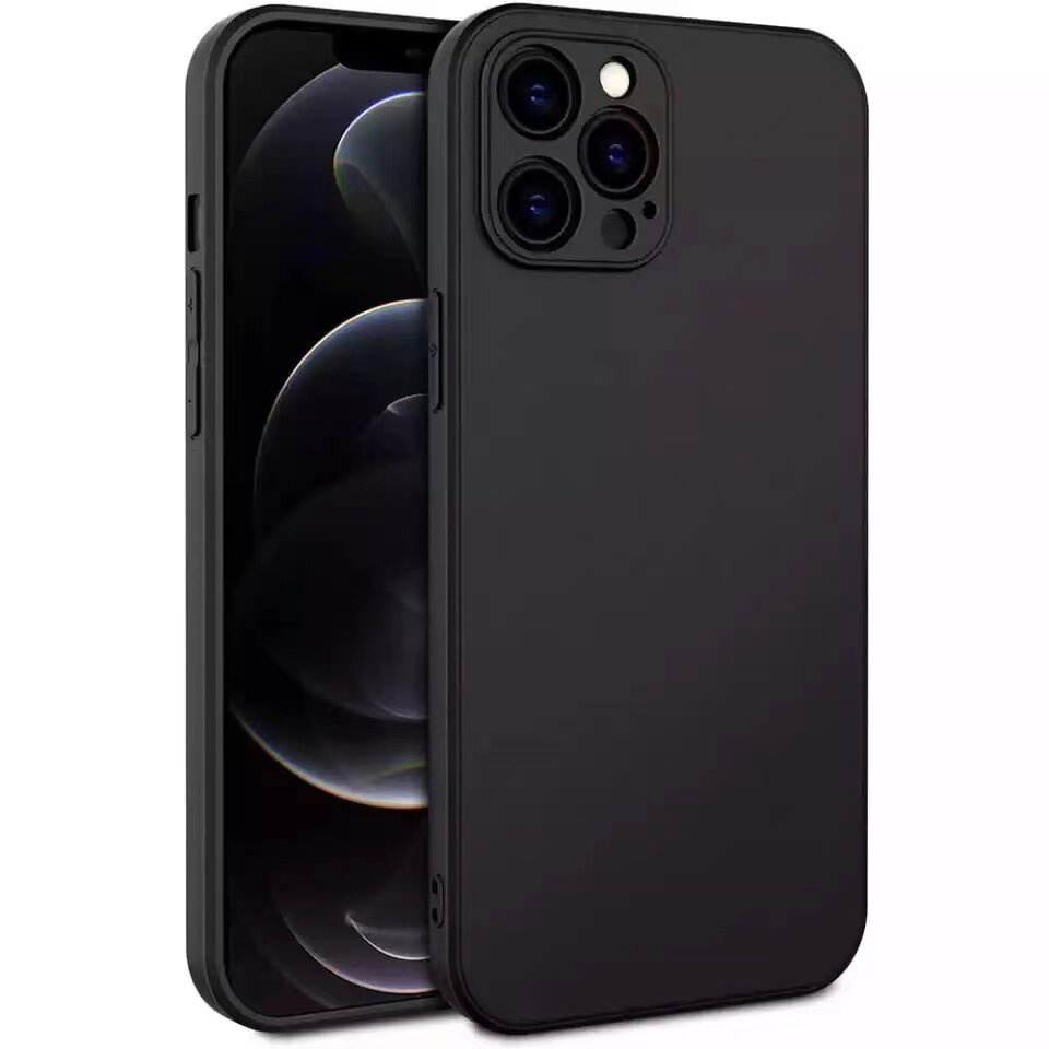 เคส iPhone 12 / iPhone 12Mini / iPhone 12Pro / iPhone 12ProMax สำหรับไอโฟน ซิลิโคนสีดำ กันกระแทก นิ่ม TPU Case