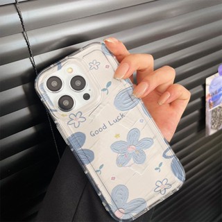 Yiki|เคสโทรศัพท์มือถือแบบนิ่ม TPU ลายภาพวาดสีน้ํามัน รูปดอกไม้ สีฟ้า ฤดูร้อน สําหรับ Motorola E32 E22 G73 G72 E13 2023 G53 G9 Play G23 G13 G22 G10 G30