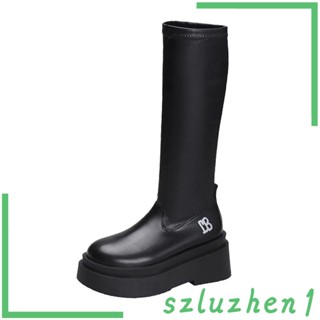 [Szluzhen1] รองเท้าบูทแพลตฟอร์ม ยาวถึงเข่า เครื่องแต่งกายคอสเพลย์ อัศวิน สําหรับผู้หญิง เพื่อน เดินทาง