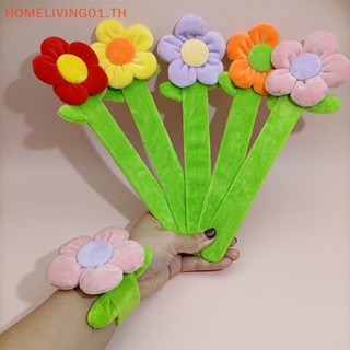 Onehome สายรัดข้อมือ ผ้ากํามะหยี่ขนนิ่ม ลายการ์ตูนดอกไม้ หลากสีสัน ของขวัญสําหรับเด็ก