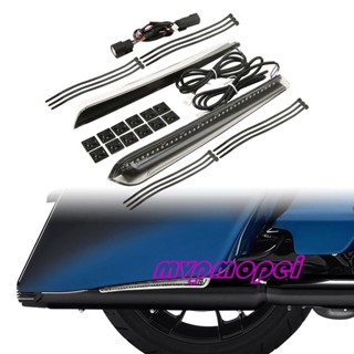 จัดส่งที่รวดเร็ว!กล่องไฟ LED ด้านข้าง แบบแบน สําหรับติดด้านข้างรถยนต์ Harley Gliding Street Gliding CVO