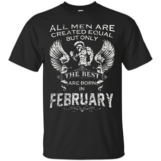 ขายดี เสื้อยืดผ้าฝ้าย 100% พิมพ์ลาย The Best Men Are Born In February ของขวัญวันพ่อ สําหรับผู้ชาย 680181