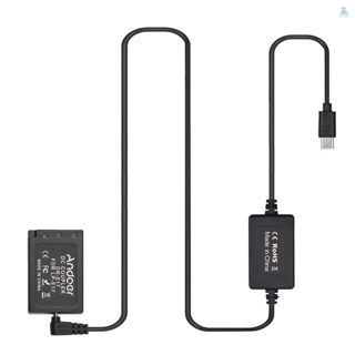 [T&amp;L]Andoer Pd สาย USB Type-C เป็นแบตเตอรี่ดัมมี่ DR-E17 DC Coupler LP-E17 แบบเปลี่ยน สําหรับกล้องดิจิทัลมิเรอร์เลส EOS M3 M5 M6