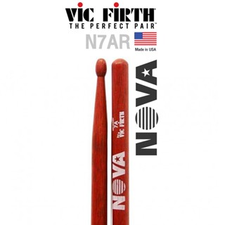 Vic Firth® N7AR ไม้กลอง NOVA 7A หัวไม้ Hickory สีแดง ( NOVA Drumsticks )