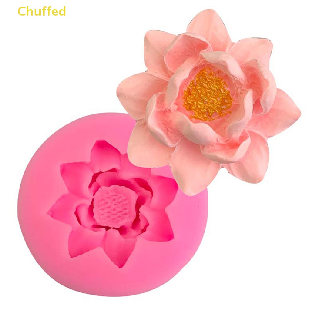 Chuffed> แม่พิมพ์ซิลิโคน รูปดอกบัว DIY สําหรับทําสบู่ คัพเค้ก ช็อคโกแลต 1 ชิ้น