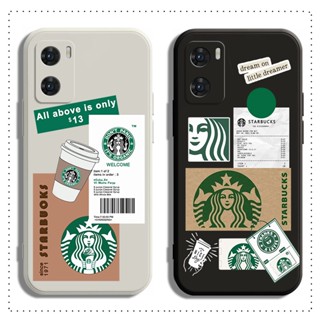 เคส OPPO A31 A9 A5 A7 A5S A12 A11K F11 F9 F7 F5 F1S A3S A12e PRO โทรศัพท์มือถือแบบนิ่ม ลาย Starbucks สีดํา ขาว สําหรับ