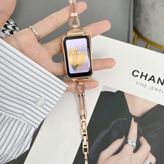 สายนาฬิกาข้อมือทองแดง รูปตัว U สําหรับ Xiaomi Redmi Smart band 2 pro Mi band 7 pro Huawei band 6 7 OPPO band 2 Watch