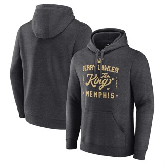 เสื้อกันหนาว มีฮู้ด ลาย Fanatics Jerry Lawler King of Memphis สําหรับผู้ชาย