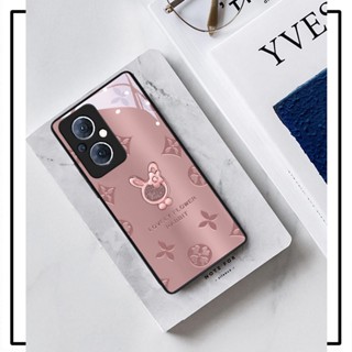 เคส OPPO Reno 8T 8Z 7Z 10 5G เคส OPPO Reno 10 Pro 5G เคส OPPO Reno 10 Pro Plus A78 A98 5G เคส  เคสโทรศัพท์มือถือแบบแก้ว กันกระแทก ลายกระต่าย หรูหรา สําหรับ