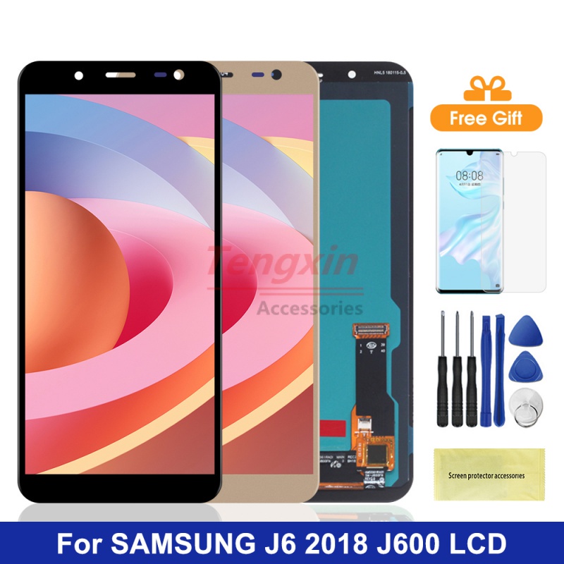 Super Amoled J6 จอแสดงผล,สําหรับ Samsung Galaxy J6 J600 J600F J600G J600FN J600L จอแสดงผล Lcd Touch 