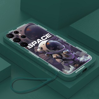 เคสโทรศัพท์มือถือแบบนิ่ม Tpu ลายนักบินอวกาศ NASA สําหรับ Samsung Galaxy S23 Ultra S23 Plus S21 FE A52 A52S A03S A12 A20 A30 A32 A30S A50 A50S