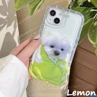 Lemon - เคสโทรศัพท์มือถือแบบนิ่ม ใส กันกระแทก ลายการ์ตูนลูกสุนัขน่ารัก สําหรับ ไอโฟน 14pro 14promax 13 13pro 13promax 11 12 12pro 12promax 12promax XR XSMAX 7P 8P