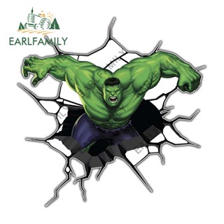 Earlfamily สติกเกอร์ ลายการ์ตูนกราฟฟิติ Hulk Marvel กันแดด 1…