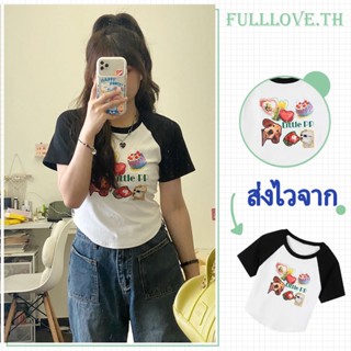 【ผ้าฝ้าย 100%】เสื้อยืดแขนสั้น ทรงสลิมฟิต แฟชั่นฤดูร้อน สําหรับผู้หญิง