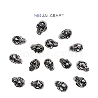 ลูกปัดหัวกะโหลก Acrylic Skull beads 12mm