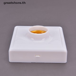 Greatshore E27 ซ็อกเก็ตสวิตช์หลอดไฟ LED ทรงสี่เหลี่ยม ทรงกลม