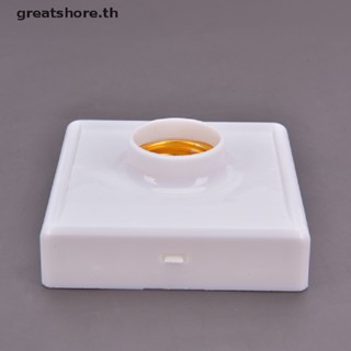 Greatshore E27 ซ็อกเก็ตสวิตช์หลอดไฟ LED ทรงสี่เหลี่ยม ทรงกลม