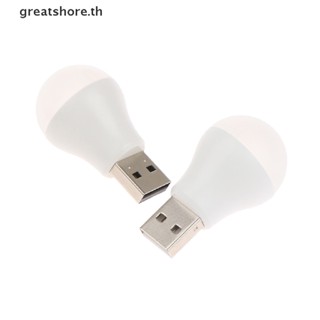 Greatshore โคมไฟกลางคืน LED ชาร์จ USB ขนาดเล็ก แบบพกพา สําหรับอ่านหนังสือ แล็ปท็อป