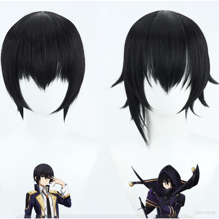 Jason The Eminence in Shadow วิกผมคอสเพลย์ อะนิเมะ Cid Kagenou ผมสั้น สีดํา ทนความร้อน