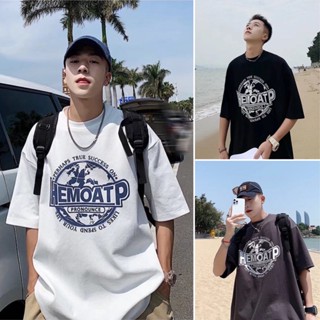 เสื้อยืดแขนสั้น แขนห้าส่วน พิมพ์ลาย สําหรับผู้ชาย