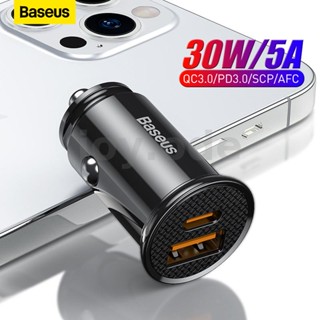 Baseus 30W 2-Port USB อะแดปเตอร์ชาร์จในรถยนต์ USB-A &amp; USB-C / Dual USB-A ชาร์จเร็ว