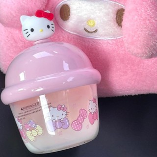 Sanrio แก้วน้ําพลาสติก ลาย Melody Cinnamon Dog hellokitty น่ารัก พร้อมหลอดดูด