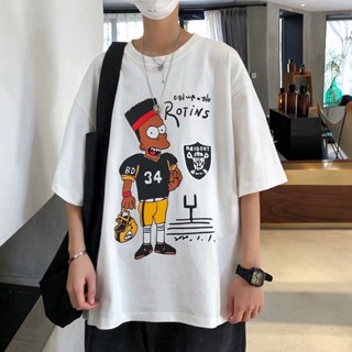 muscle coach The Simpsons Cartoon simpson Printed Graphic Short Sleeves T-Shirt Fash_02