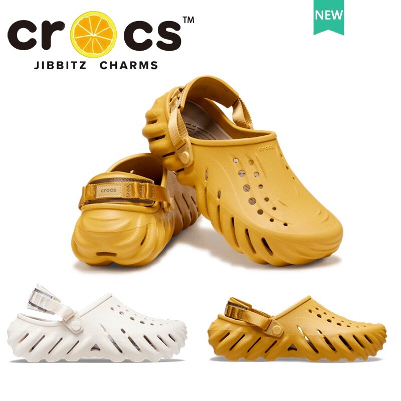 crocs แท้  Crocs Echo Clog รองเท้าสุขภาพผู้ชาย 2022 ใหม่ รองเท้าแตะชายหาด กันลื่น ระบายอากาศ น้ําหนักเบา สําหรับเดินทาง