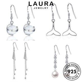 Laura ต่างหูตะขอ เงิน 925 ประดับมุก หยกโมอิส เพชร เครื่องประดับ สําหรับผู้หญิง M009